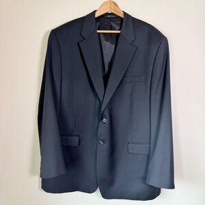 Lauren Ralph Lauren Black Two-Button Wool Blazer, Men’s 50R